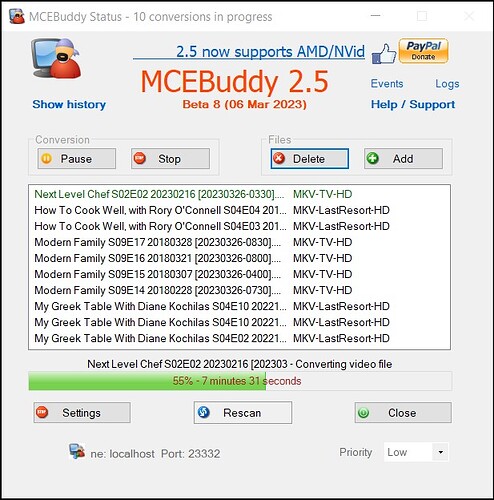 MCEBuddy UI-2023-03-27