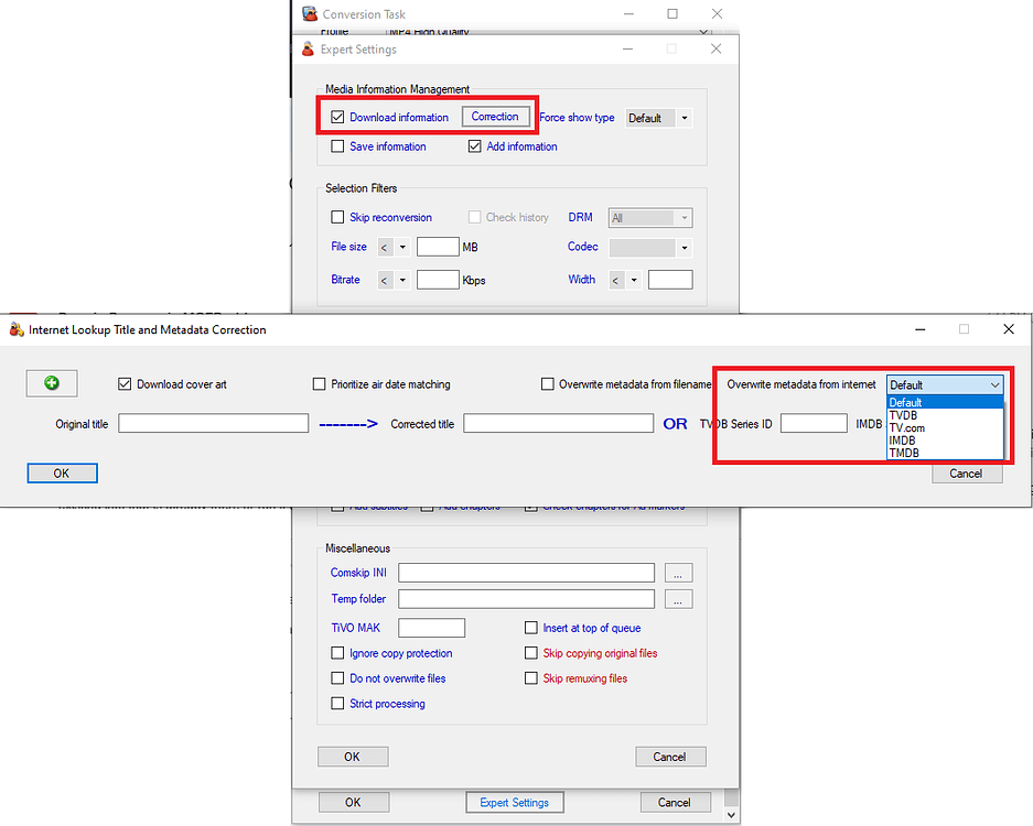 Meta Rename Downloading info from the internet - How to force a change - Metadata ...